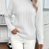 Bella Women’s Sweater – Classic Cable Knit Pullover