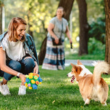 Interactive Dog Treat Ball – Foraging Toy with Hidden Fabric Pockets