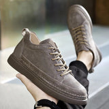Elias Men’s Casual Sneakers – Suede Lace-Up Low-Top Shoes
