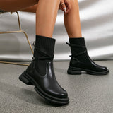 Ella Women’s Ankle Boots – Knit Sock Design with Buckle Straps