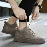 Elias Men’s Casual Sneakers – Suede Lace-Up Low-Top Shoes