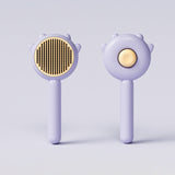 Pet Grooming Comb with Self-Cleaning Button – Knot and Tangle Remover