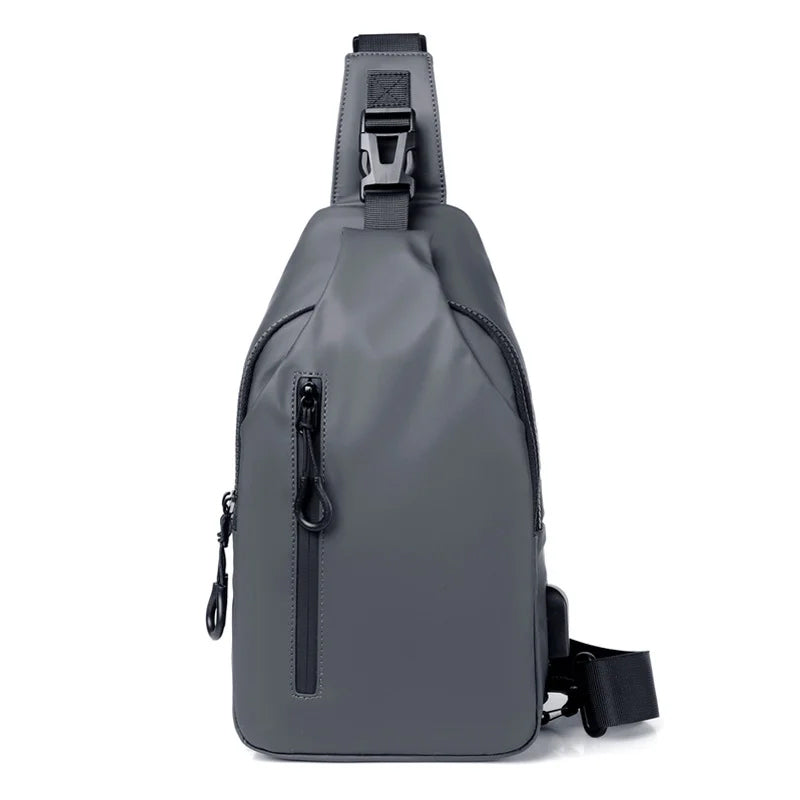 Waterproof Crossbody Shoulder Bag with USB Charging Port