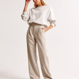 Claudine – Pleated High Waist Trousers with Tailored Fit