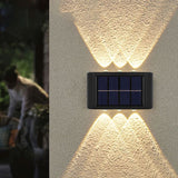 Solar LED Wall Light Outdoor with RGB & Warm White Modes