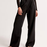 Claudine – Pleated High Waist Trousers with Tailored Fit