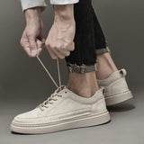 Elias Men’s Casual Sneakers – Suede Lace-Up Low-Top Shoes