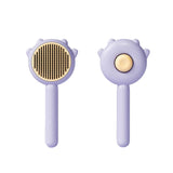Pet Grooming Comb with Self-Cleaning Button – Knot and Tangle Remover