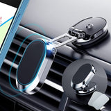 Magnetic Car Phone Holder – 360° Rotatable with Foldable Arm