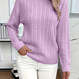 Bella Women’s Sweater – Classic Cable Knit Pullover