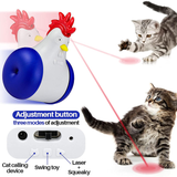 Interactive Cat Toy Chicken with Self-Balancing Movement and Light