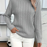 Bella Women’s Sweater – Classic Cable Knit Pullover