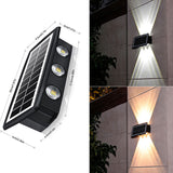 Solar LED Wall Light Outdoor with RGB & Warm White Modes