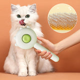 Pet Grooming Comb with Self-Cleaning Button – Knot and Tangle Remover