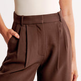 Claudine – Pleated High Waist Trousers with Tailored Fit