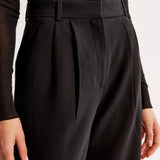 Claudine – Pleated High Waist Trousers with Tailored Fit