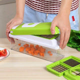12-in-1 Multifunctional Vegetable Slicer with Container and Blades