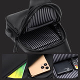 Waterproof Crossbody Shoulder Bag with USB Charging Port