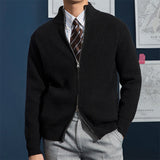 Casper Men’s Ribbed Cardigan – Full-Zip Knitted Sweater
