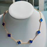 CLOVER - Blue Necklace with 10 Unique Motifs