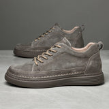 Elias Men’s Casual Sneakers – Suede Lace-Up Low-Top Shoes
