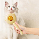 Pet Grooming Comb with Self-Cleaning Button – Knot and Tangle Remover