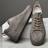 Elias Men’s Casual Sneakers – Suede Lace-Up Low-Top Shoes