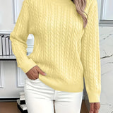 Bella Women’s Sweater – Classic Cable Knit Pullover
