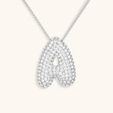 Gold & Silver Plated Initial Necklace A–Z with Crystals