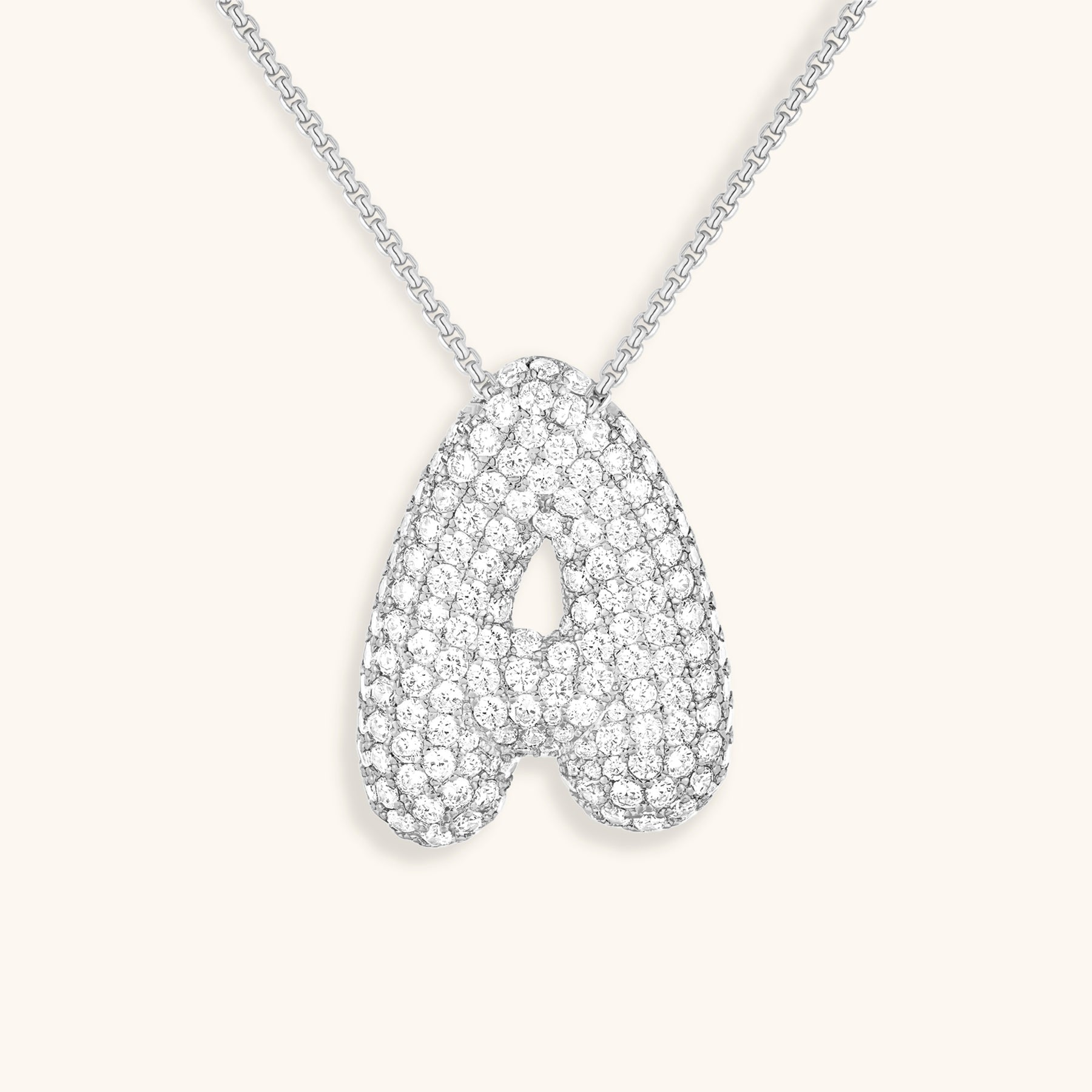 Gold & Silver Plated Initial Necklace A–Z with Crystals