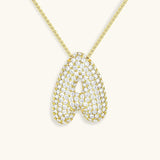 Gold & Silver Plated Initial Necklace A–Z with Crystals
