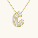 Gold & Silver Plated Initial Necklace A–Z with Crystals