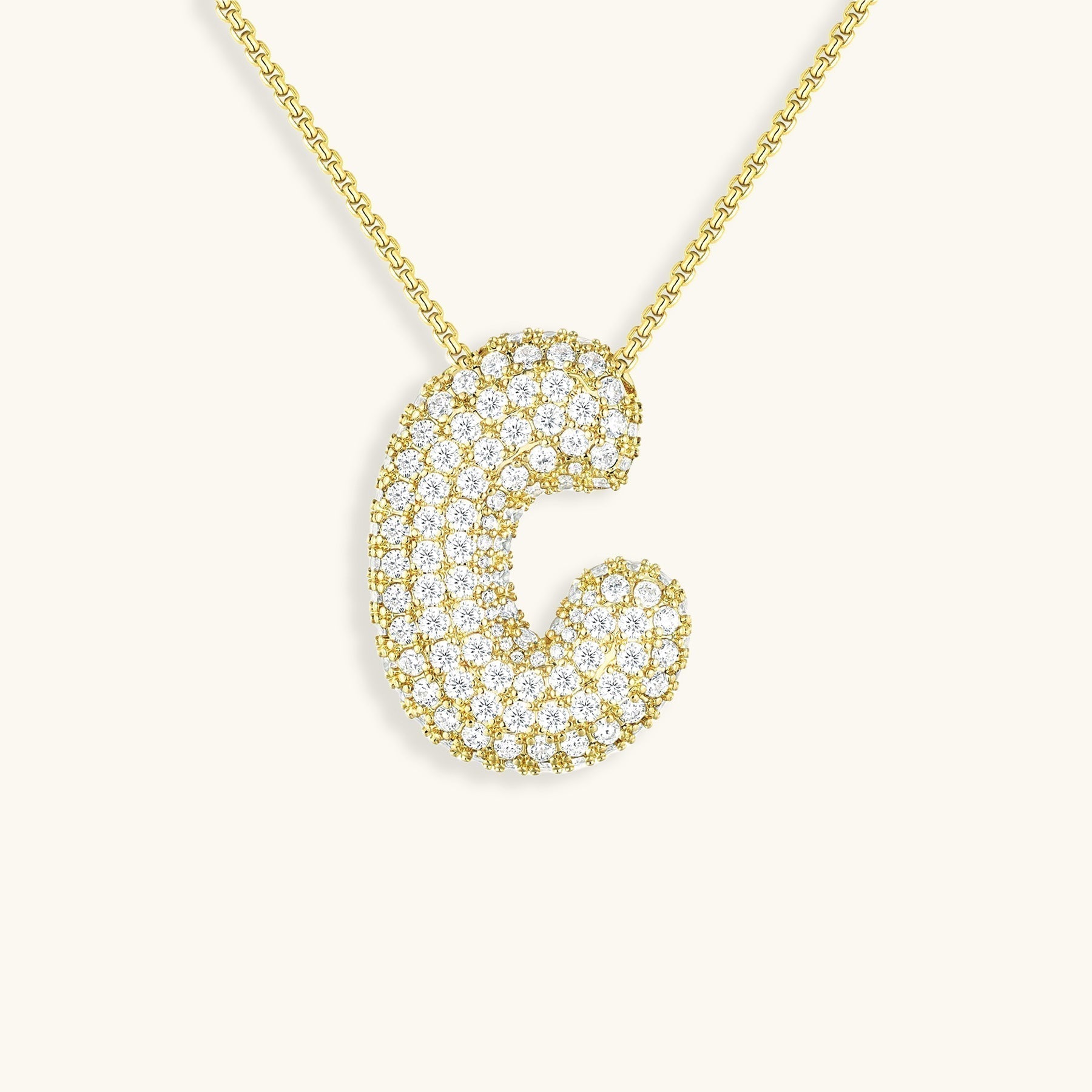 Gold & Silver Plated Initial Necklace A–Z with Crystals
