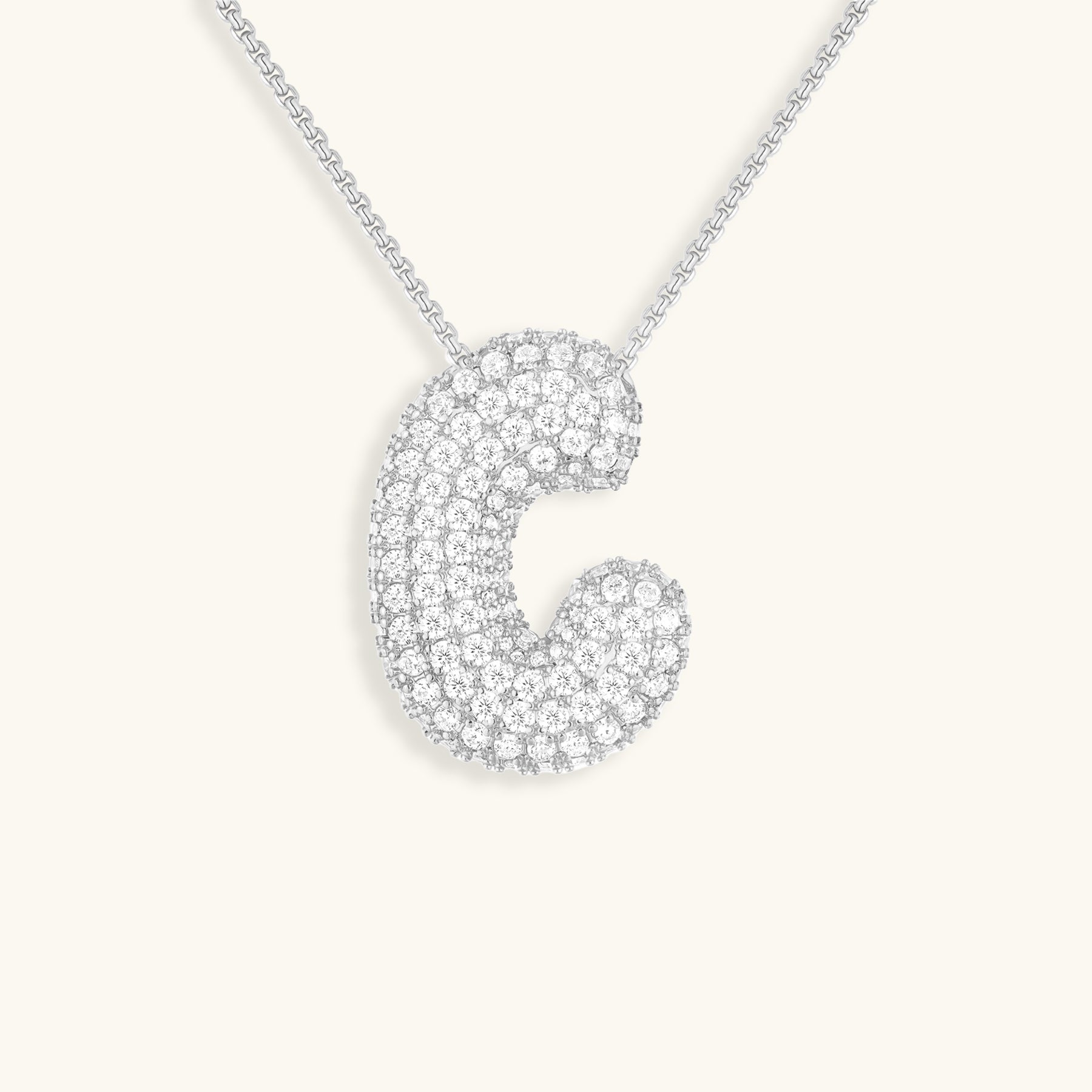 Gold & Silver Plated Initial Necklace A–Z with Crystals