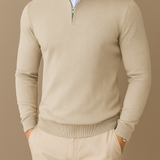 Luca Men’s Zip Up Sweater – Half-Zip Knitted Pullover