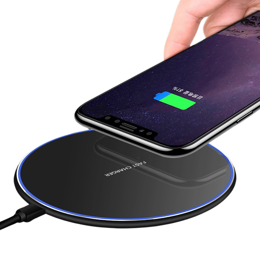 30W Fast Wireless Charging Pad with USB-C Cable – Qi Compatible