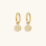 Gold Plated Hoop Earrings with Crystal Pendant – Multiple Designs