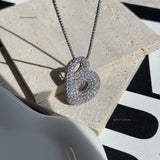 Gold & Silver Plated Initial Necklace A–Z with Crystals
