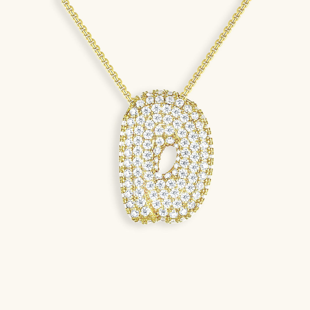 Gold & Silver Plated Initial Necklace A–Z with Crystals