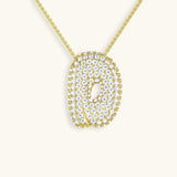 Gold & Silver Plated Initial Necklace A–Z with Crystals