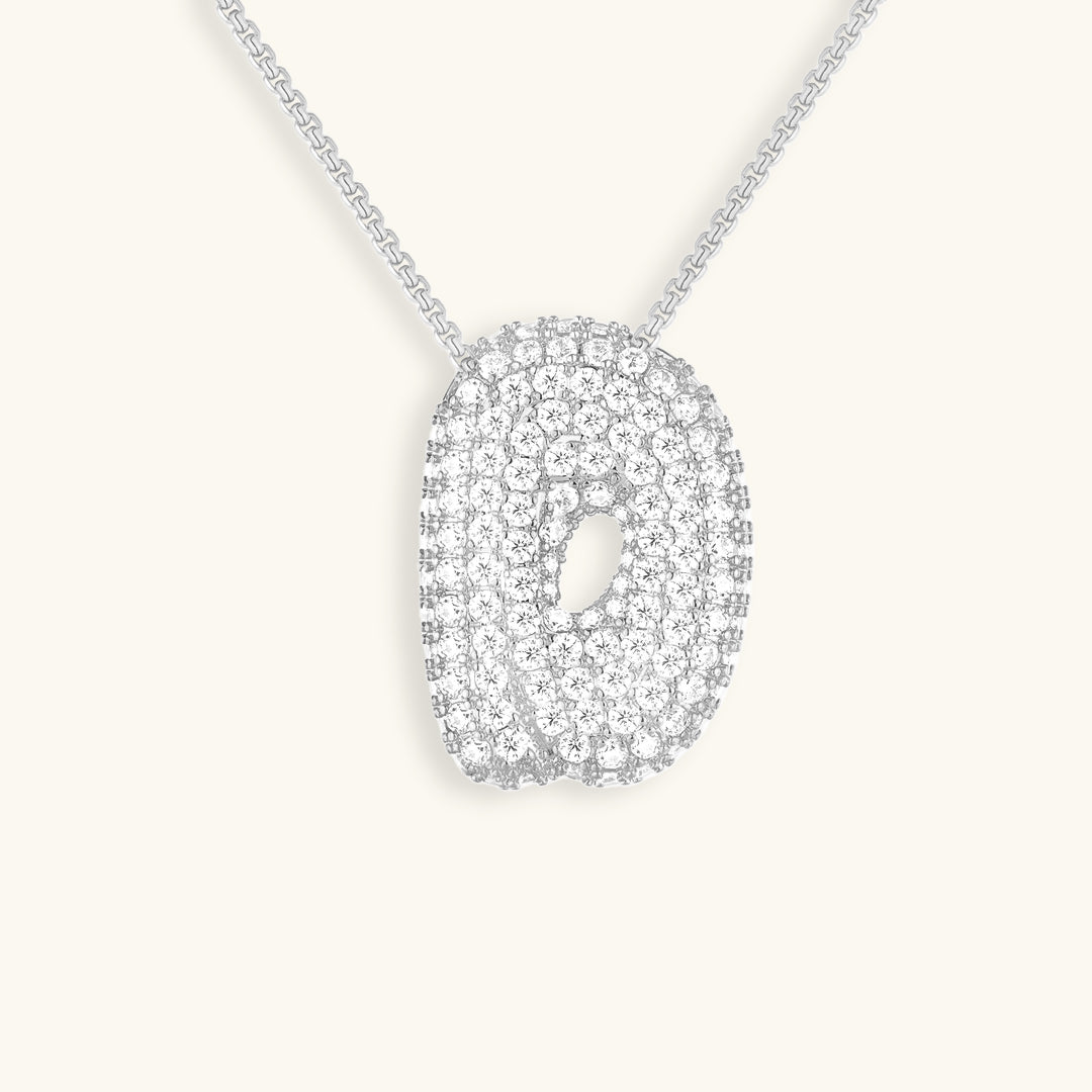 Gold & Silver Plated Initial Necklace A–Z with Crystals