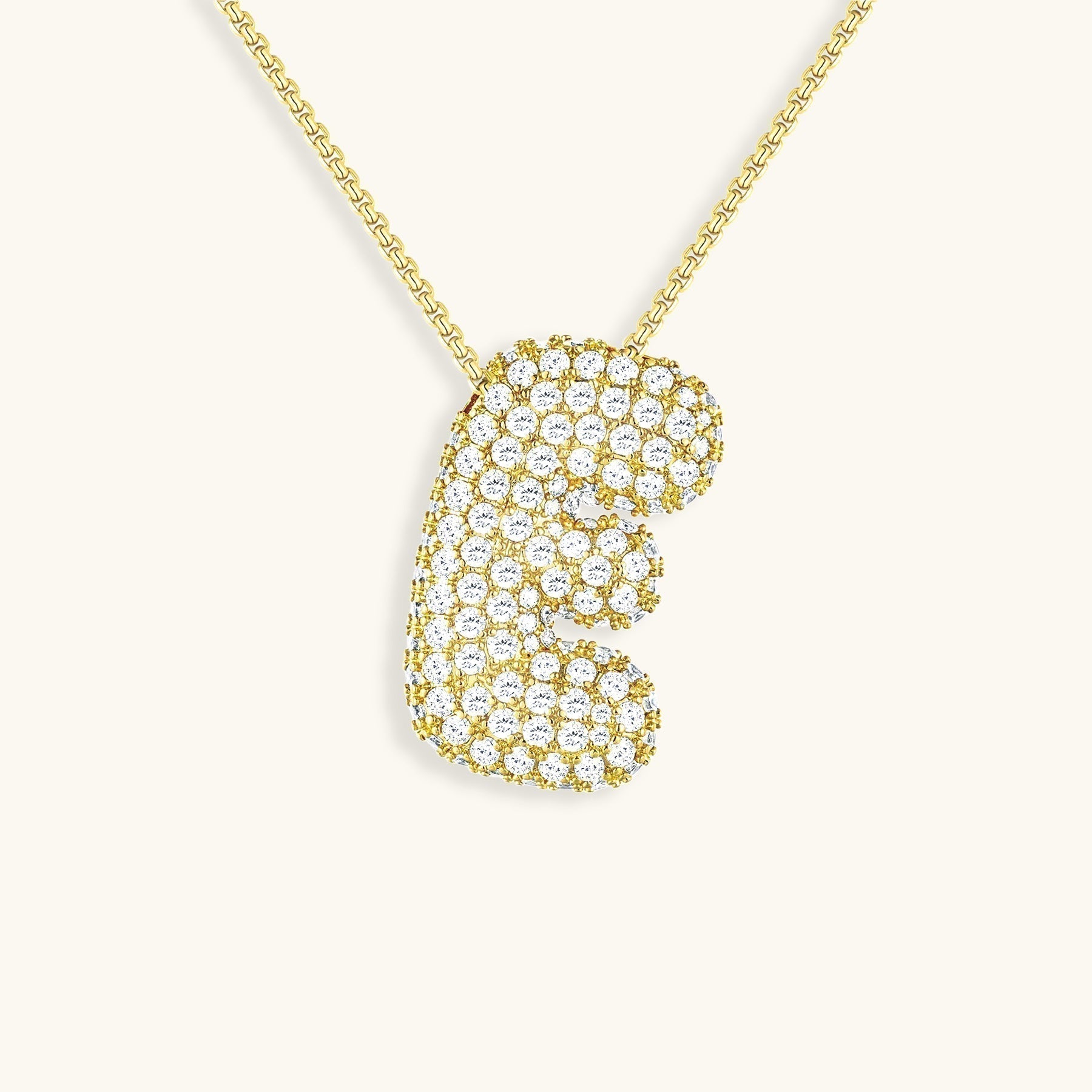 Gold & Silver Plated Initial Necklace A–Z with Crystals