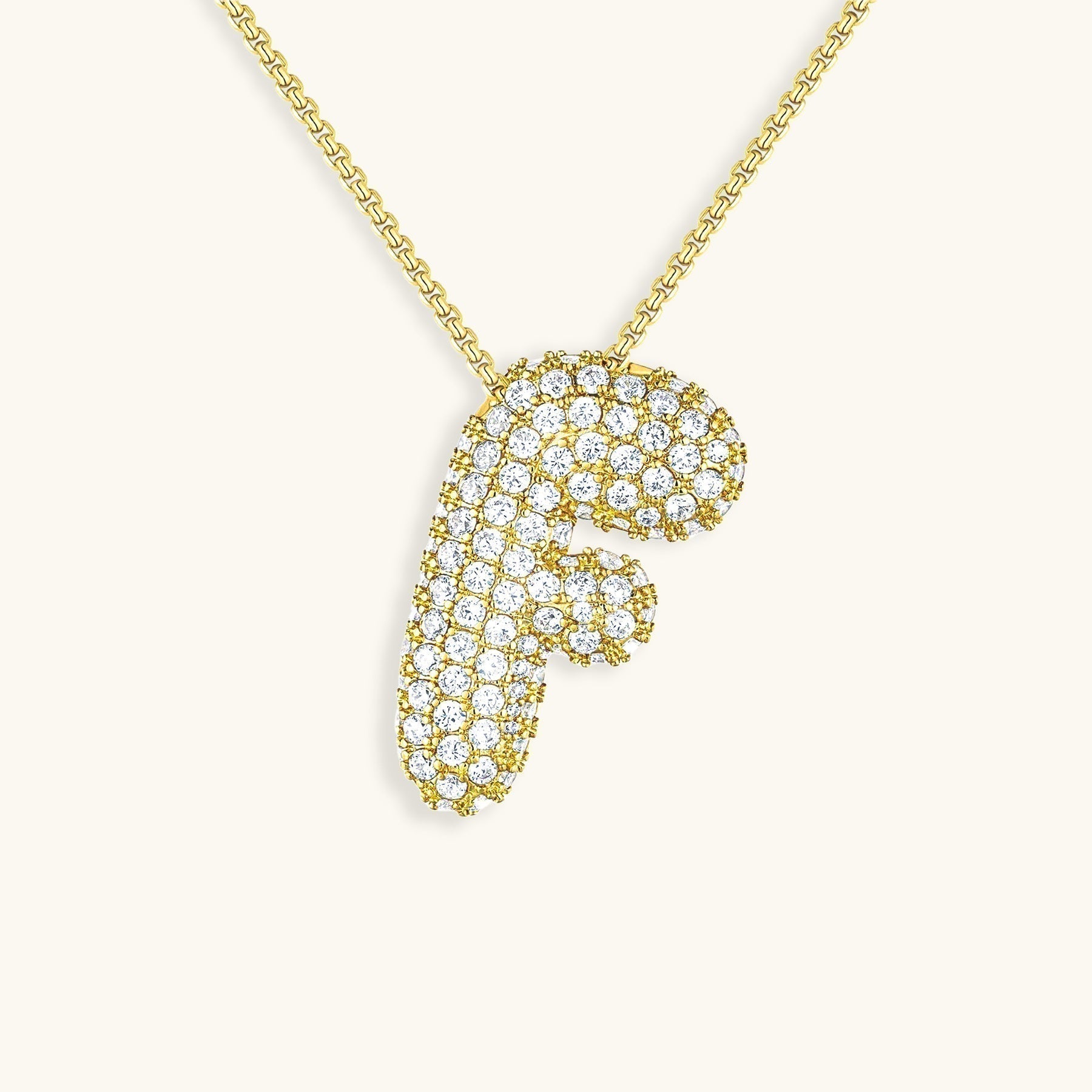 Gold & Silver Plated Initial Necklace A–Z with Crystals