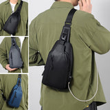 Waterproof Crossbody Shoulder Bag with USB Charging Port