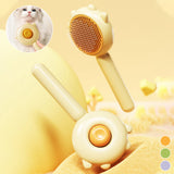 Pet Grooming Comb with Self-Cleaning Button – Knot and Tangle Remover