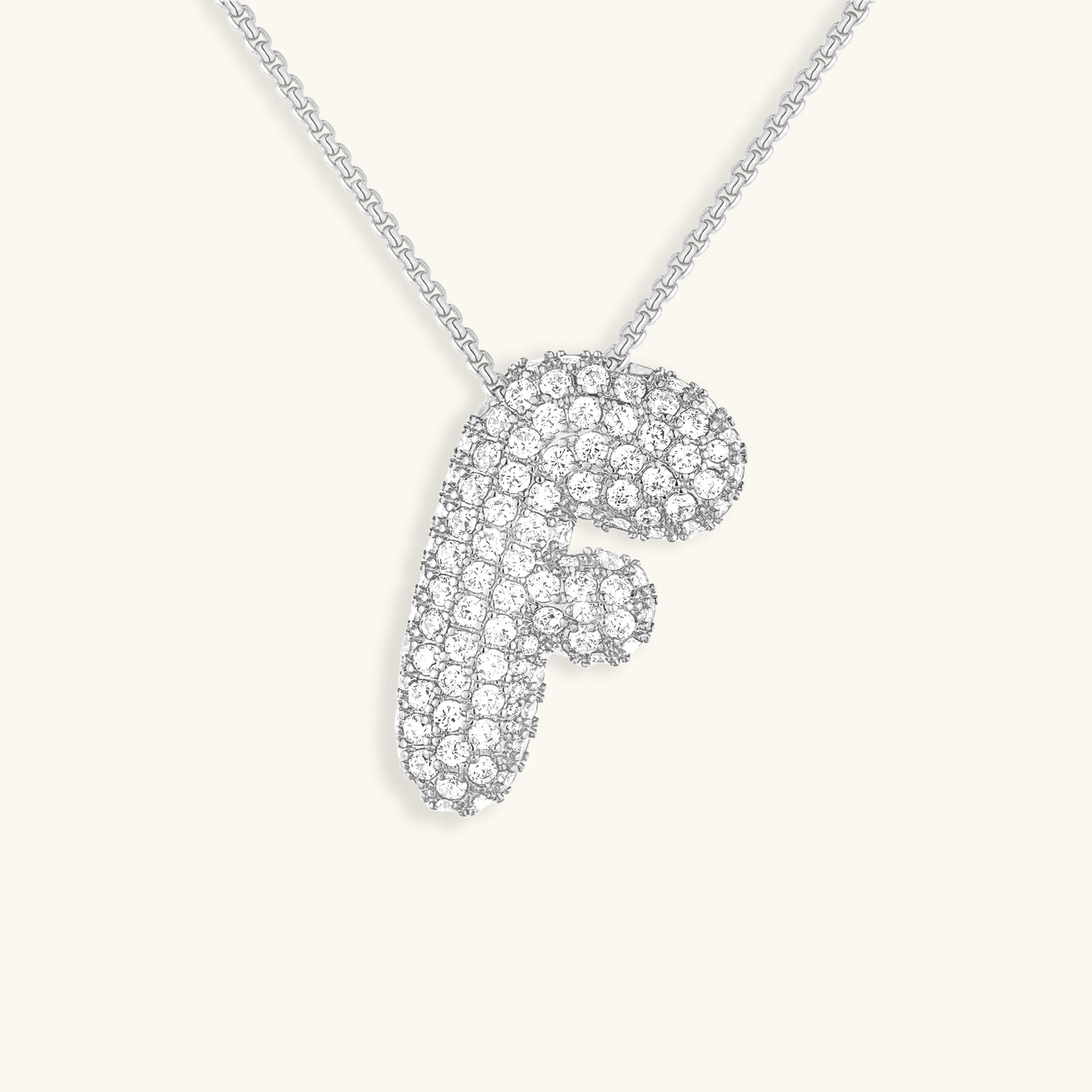 Gold & Silver Plated Initial Necklace A–Z with Crystals