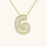 Gold & Silver Plated Initial Necklace A–Z with Crystals