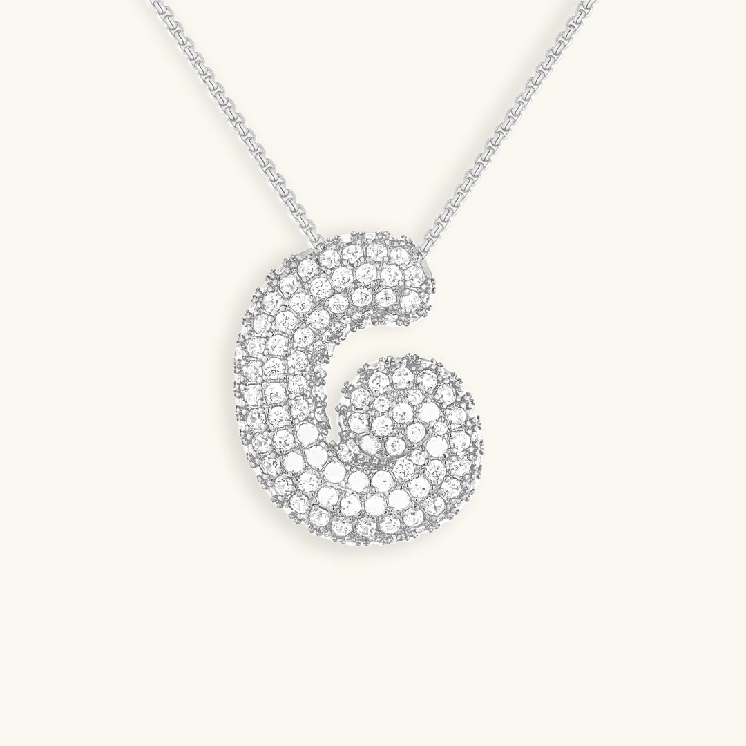 Gold & Silver Plated Initial Necklace A–Z with Crystals