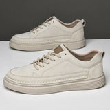 Elias Men’s Casual Sneakers – Suede Lace-Up Low-Top Shoes