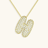 Gold & Silver Plated Initial Necklace A–Z with Crystals